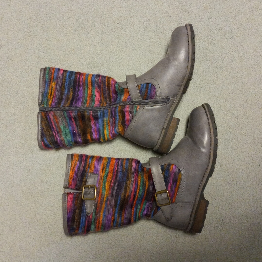 Colorful boots size 6